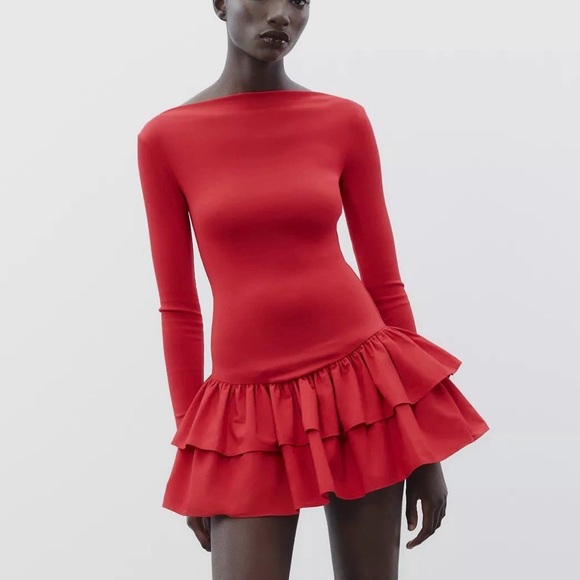 Zara Red Mini Dress - Picture 2 of 7